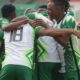 Super eagles celebrating their goal